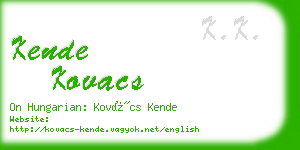 kende kovacs business card